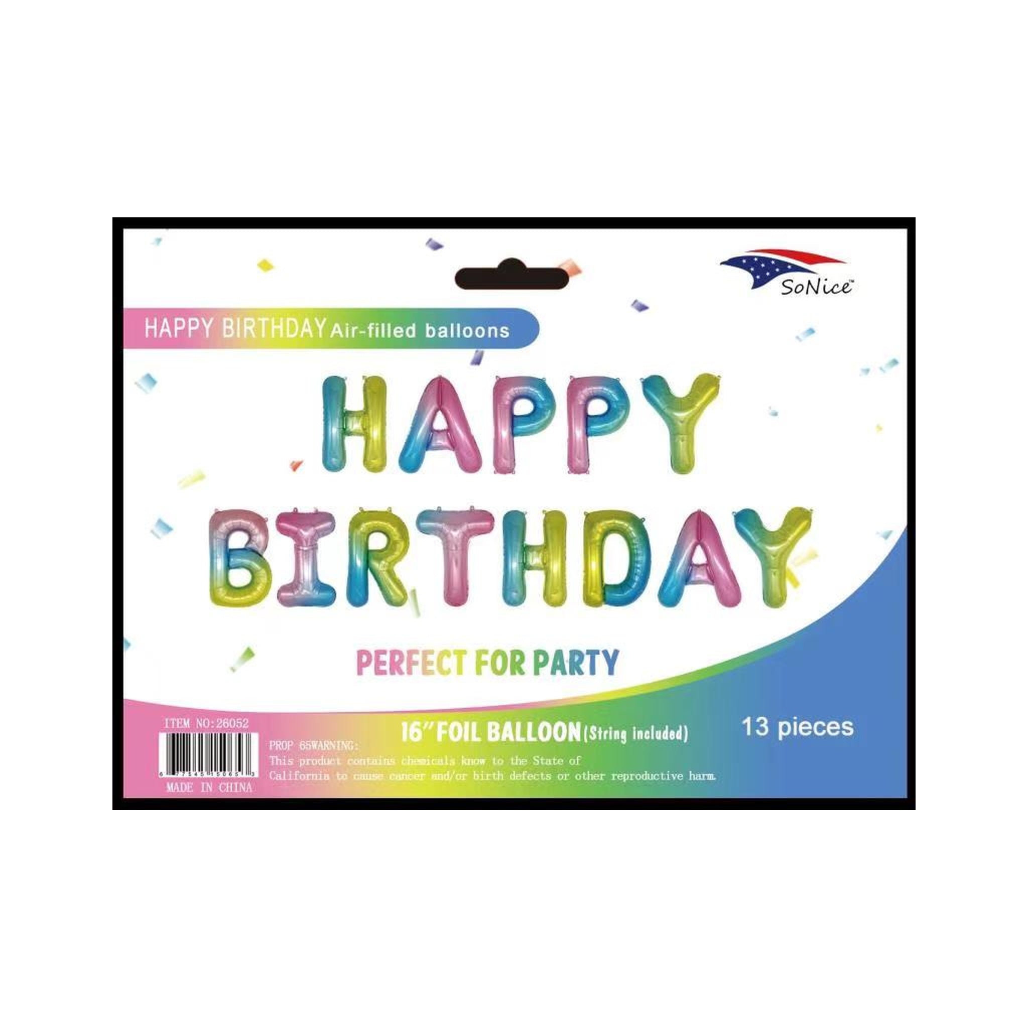 Birthday Banner Happy Birthday Pastel